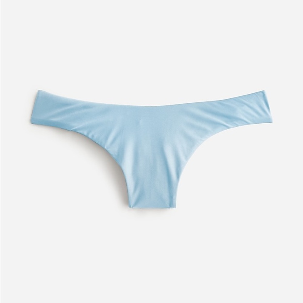 NWT J. Crew Curved-waist cheeky bikini bottom Blue Mist XS